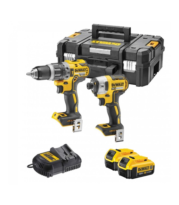 Dewalt Li-ion Drill Driver + Impact Driver Combo Kit 18V 2X4.0AH ...